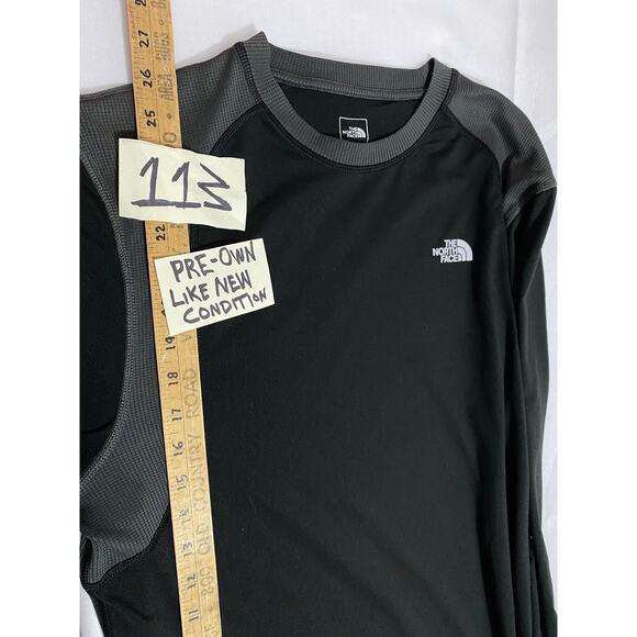 The North Face Stretch Shirt Men’s Medium Black Gray Long Sleeve Performance Fit - Picture 4 of 9